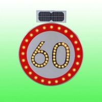 藁城市圆形led限速标志牌太阳能标志牌交通警示牌厂家