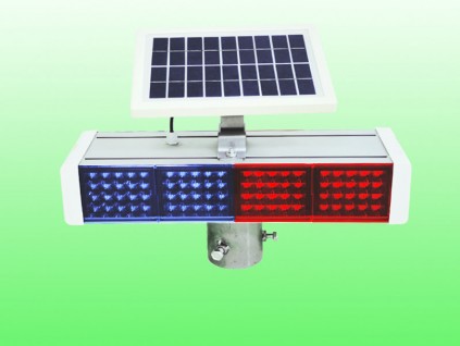 红蓝警示灯 太阳能led警示灯工厂直发